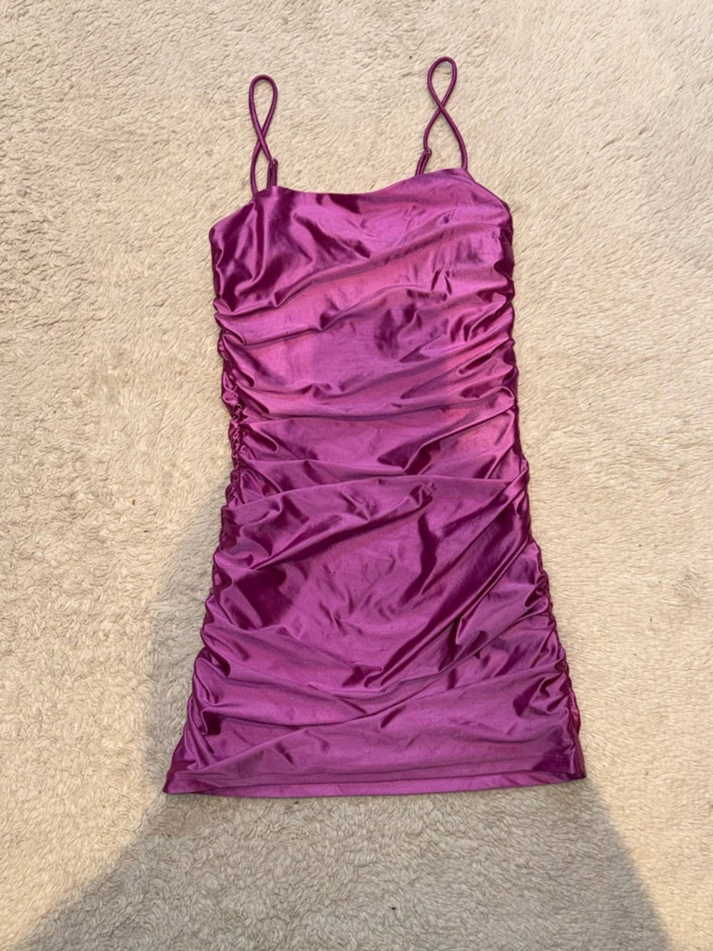 bp Satin Spaghetti Strap Mini Dress - Magenta